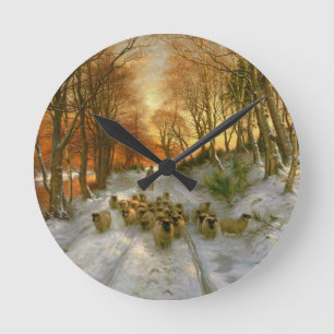 Horloge Ronde Joué avec des nuances d'heures du soir