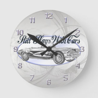 Horloge Ronde Joue Toujours Avec Des Voitures