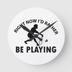 Horloge Ronde jouer au badminton