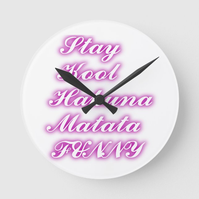 Horloge Ronde Jouer Cool Hakuna Matata .png (Recto)