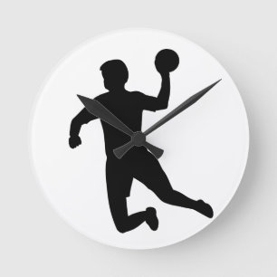 Horloge Ronde Joueur de handball
