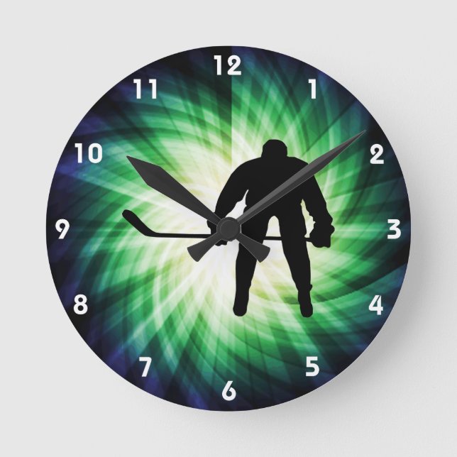 Horloge Ronde Joueur de hockey frais (Recto)
