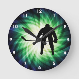 Horloge Ronde Joueur de hockey frais