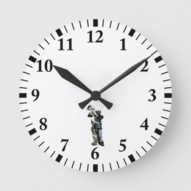 Horloge Ronde Joueur de trompettes (Recto)