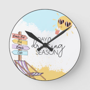 Horloge Ronde Jour de la saison de boisson