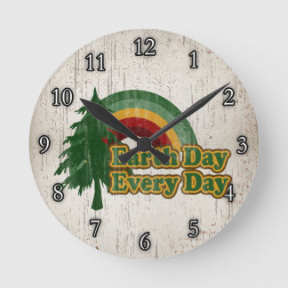 Horloge Ronde Jour des terres tous les jours, Retro Rainbow