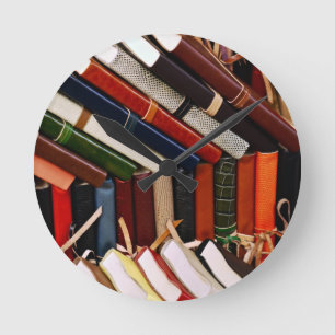 Horloge Ronde Journaux liés au cuir