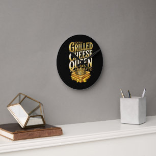 Horloge Ronde Journée du fromage grillé