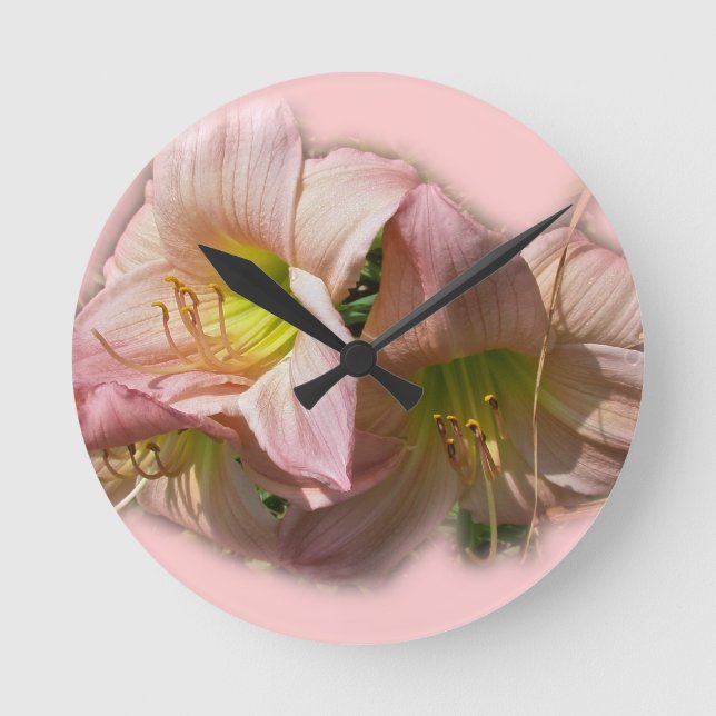 Horloge Ronde Jours roses (Recto)