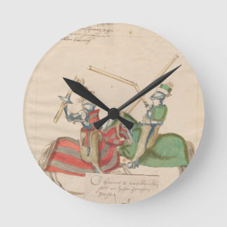 Horloge Ronde Jousting Knights