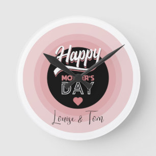 Horloge Ronde Joyeuse fête des mères