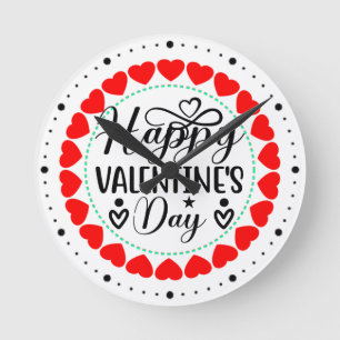 Horloge Ronde Joyeuse Saint-Valentin-53816