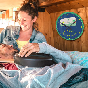 Horloge Ronde Joyeux Glamper Green Vintage