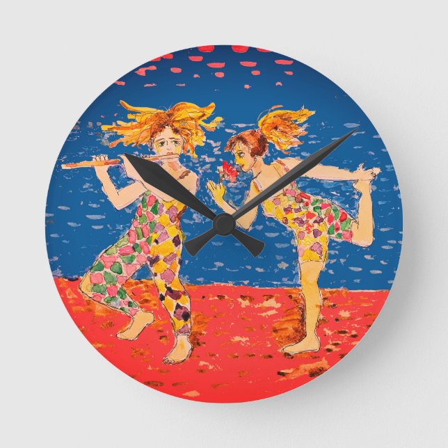 Horloge Ronde Joyeux jesters (Recto)