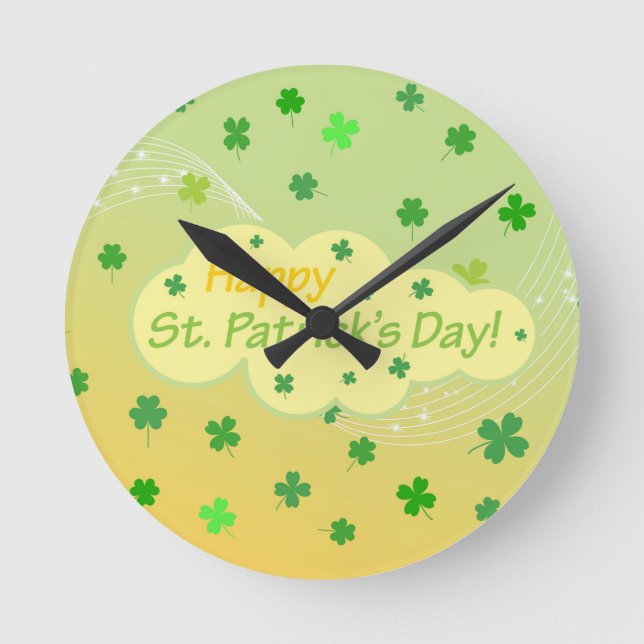 Horloge Ronde Joyeux Jour de la Saint Patrick 1 (Recto)