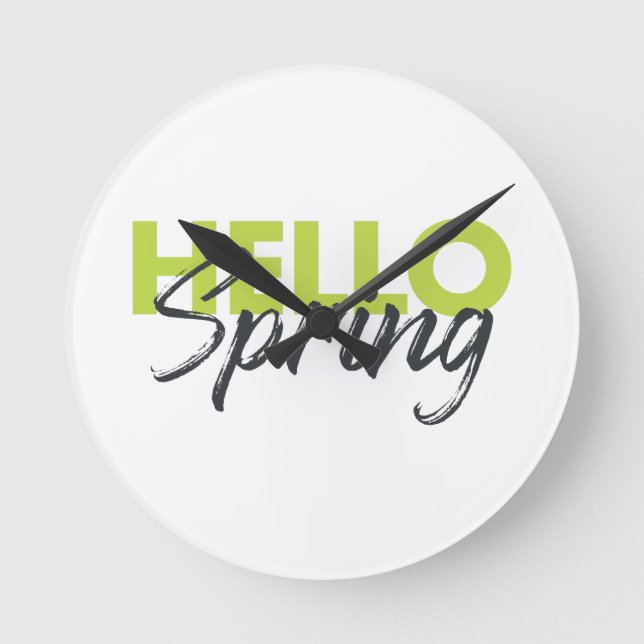 Horloge Ronde Joyeux, moderne, amusant, design dynamique Hello S (Recto)
