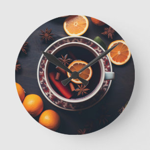 Horloge Ronde Joyeux & Muled   Confortable Verre De Vacances