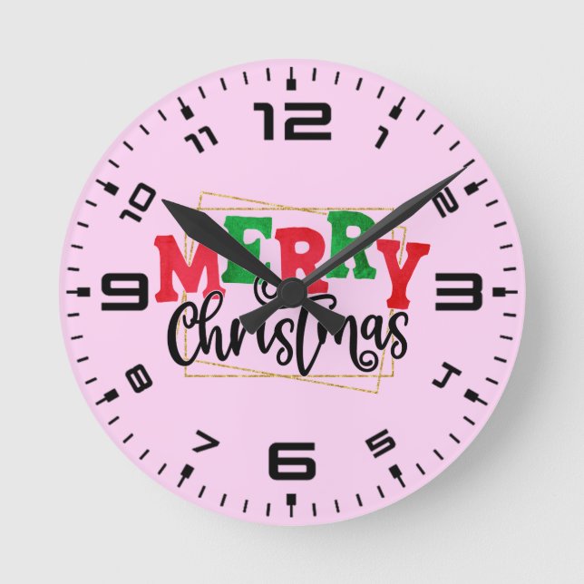 Horloge Ronde Joyeux Noël (Recto)