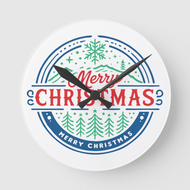 Horloge Ronde Joyeux Noël 2 (Recto)