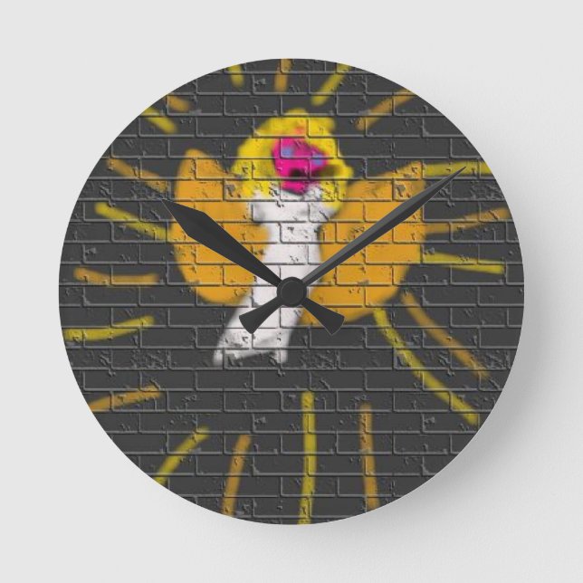 Horloge Ronde Joyeux Noël Sun Moon Angel, Art by Kids :) (Recto)