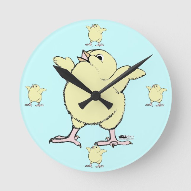 Horloge Ronde Joyeux poussin (Recto)