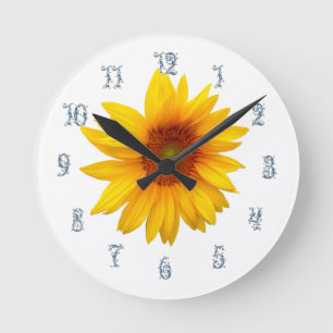 Horloge Ronde Joyeux tournesol