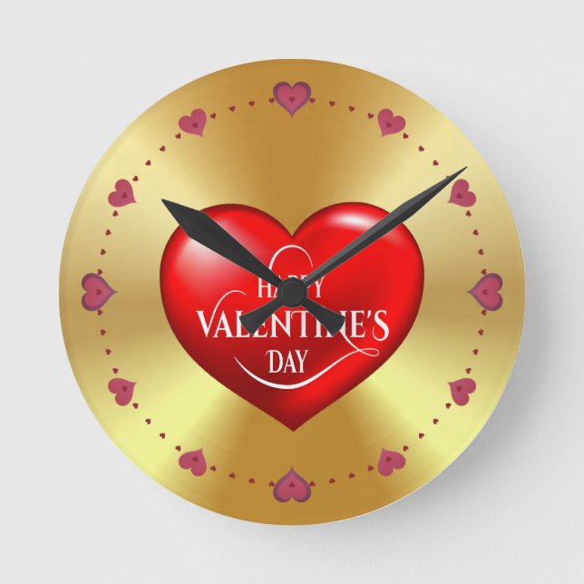 Horloge Ronde Joyeux Valentine ! (Recto)