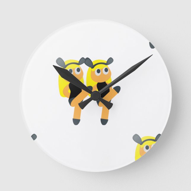 Horloge Ronde jumeaux émoji (Recto)
