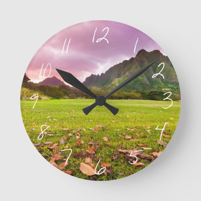 Horloge Ronde Jurassic Sunset (Recto)