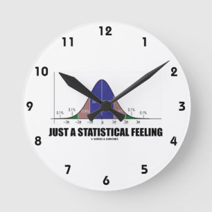 Horloge Ronde Juste un sentiment statistique (humour