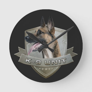 Horloge Ronde K9 Unit Malinois - Belgian shepherd