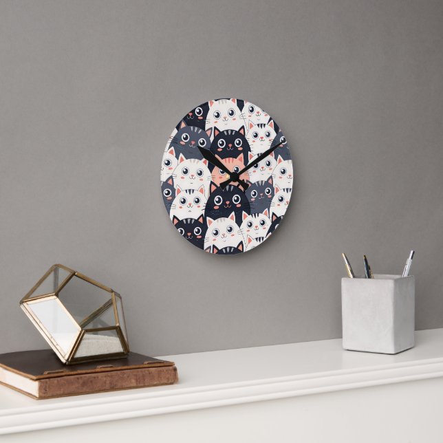 Horloge Ronde Kaleidoscope de Kitty Kat (Bureau)