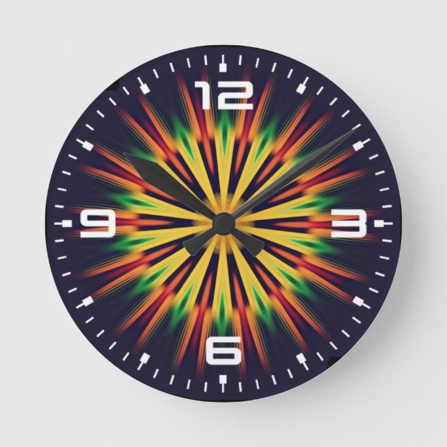 Horloge Ronde Kaleidoscope Mandala Flower-21855 (Recto)
