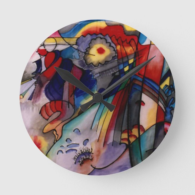 Horloge Ronde Kandinsky 1913 Peinture Abstraite (Recto)
