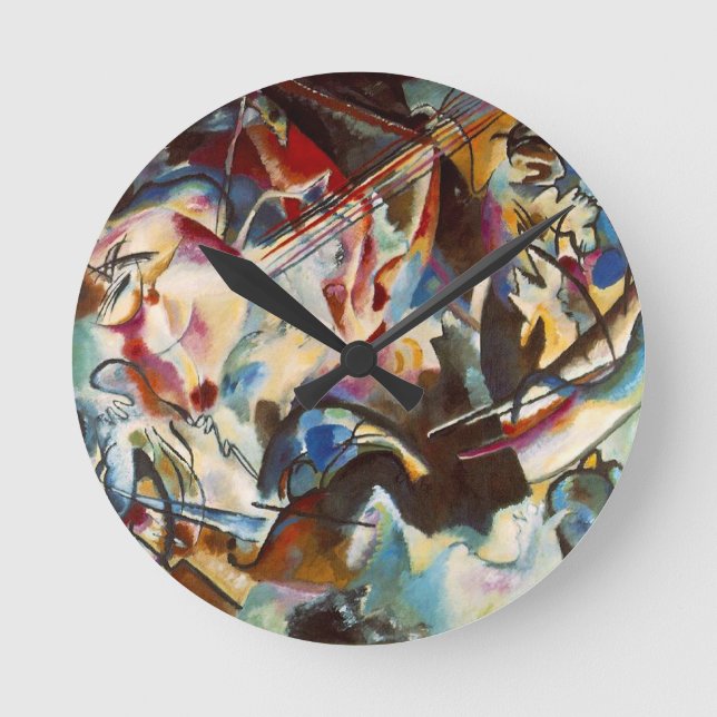 Horloge Ronde Kandinsky Composition VI Abstract Painting (Recto)