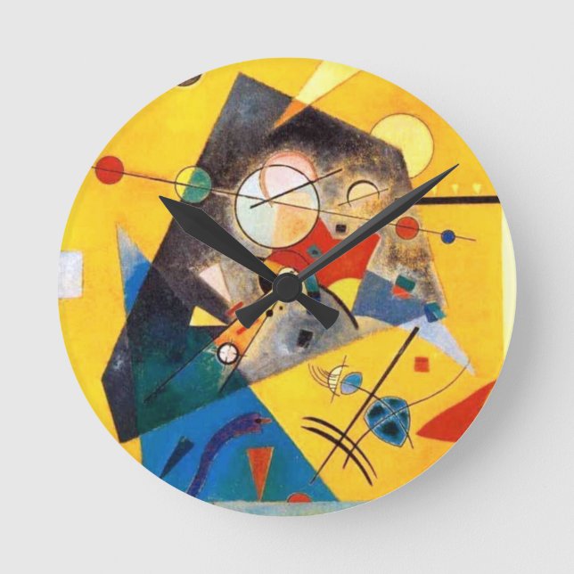Horloge Ronde Kandinsky Harmonie calme Art Abstrait (Recto)
