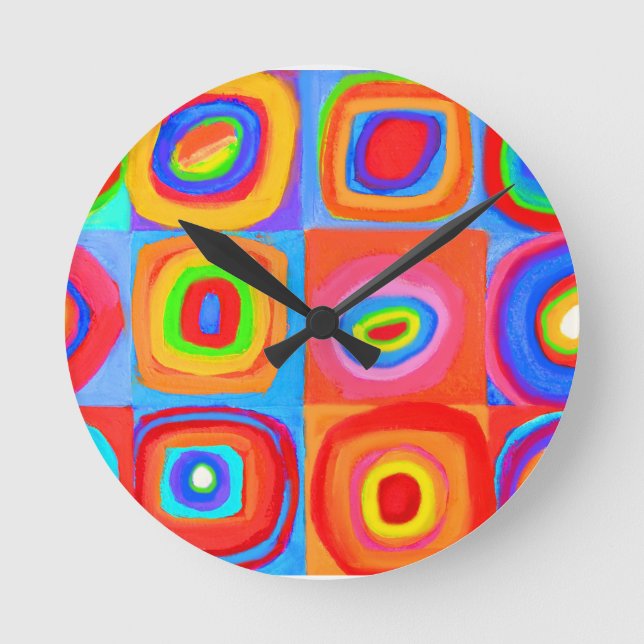 Horloge Ronde Kandinsky Homage Farbstudie Wall Clock (Recto)