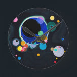 Horloge Ronde Kandinsky Plusieurs Cercles Artwork<br><div class="desc">L'une des oeuvres remarquables de Wassily Kandinsky,  l'un des fondateurs de l'art abstrait. Kandinsky a pris sa place dans l'histoire comme l'un des artistes uniques qui a ouvert une nouvelle voie dans l'art mondial.</div>