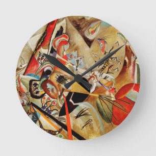 Horloge Ronde Kandinsky's Abstract Composition