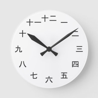 Horloge Ronde Kanji Clock 1-12