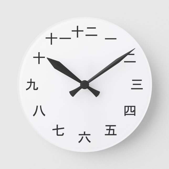 Horloge Ronde Kanji Clock 1-12 (Recto)