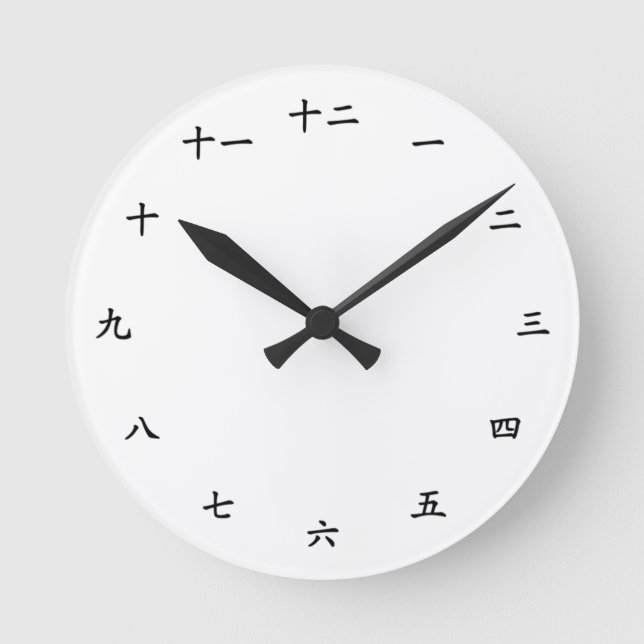 Horloge Ronde Kanji Numbers Learn to Count in Japanese Basic (Recto)