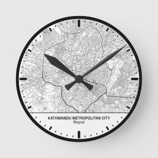 Horloge Ronde Kathmandu Clock City Line Art