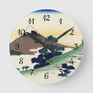 Horloge Ronde Katsushika Hokusai. Le col de l'Inume dans la prov