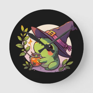 Horloge Ronde Kawaii hamster de chute yoga