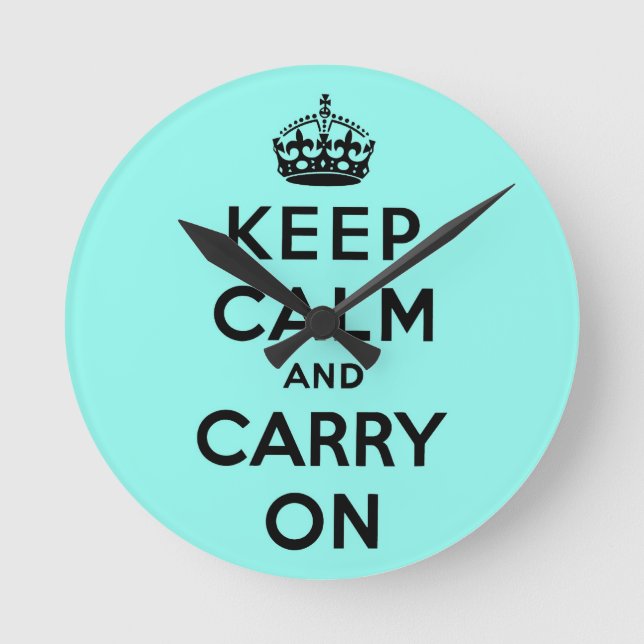 Horloge Ronde keep calm and carry on original (Recto)