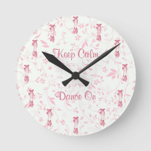 Horloge Ronde Keep Calm and Dance On Ballet
