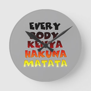 Horloge Ronde Kenya Hakuna Matata