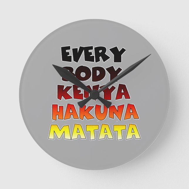 Horloge Ronde Kenya Hakuna Matata (Recto)