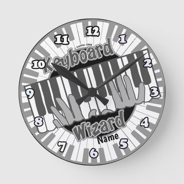 Horloge Ronde Keyboard Wizard  clock (Recto)